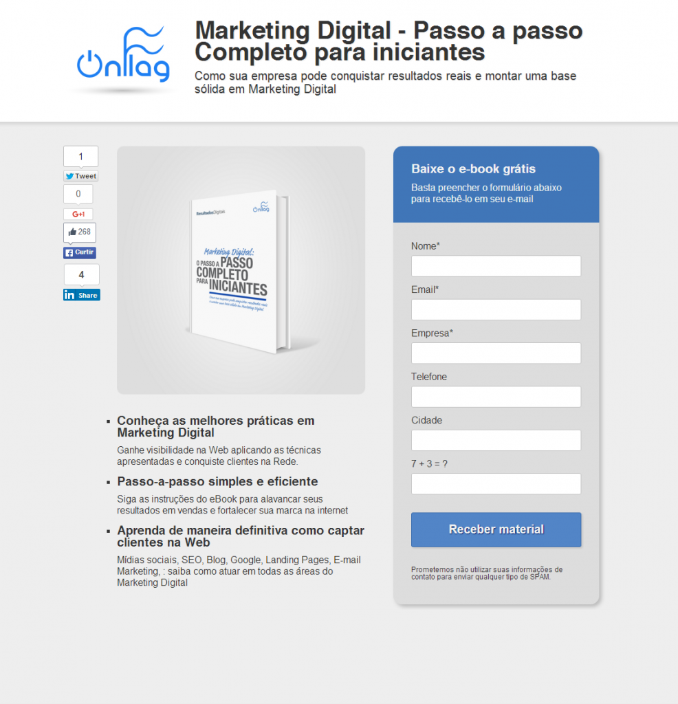 Landing Page—Publicidade Online